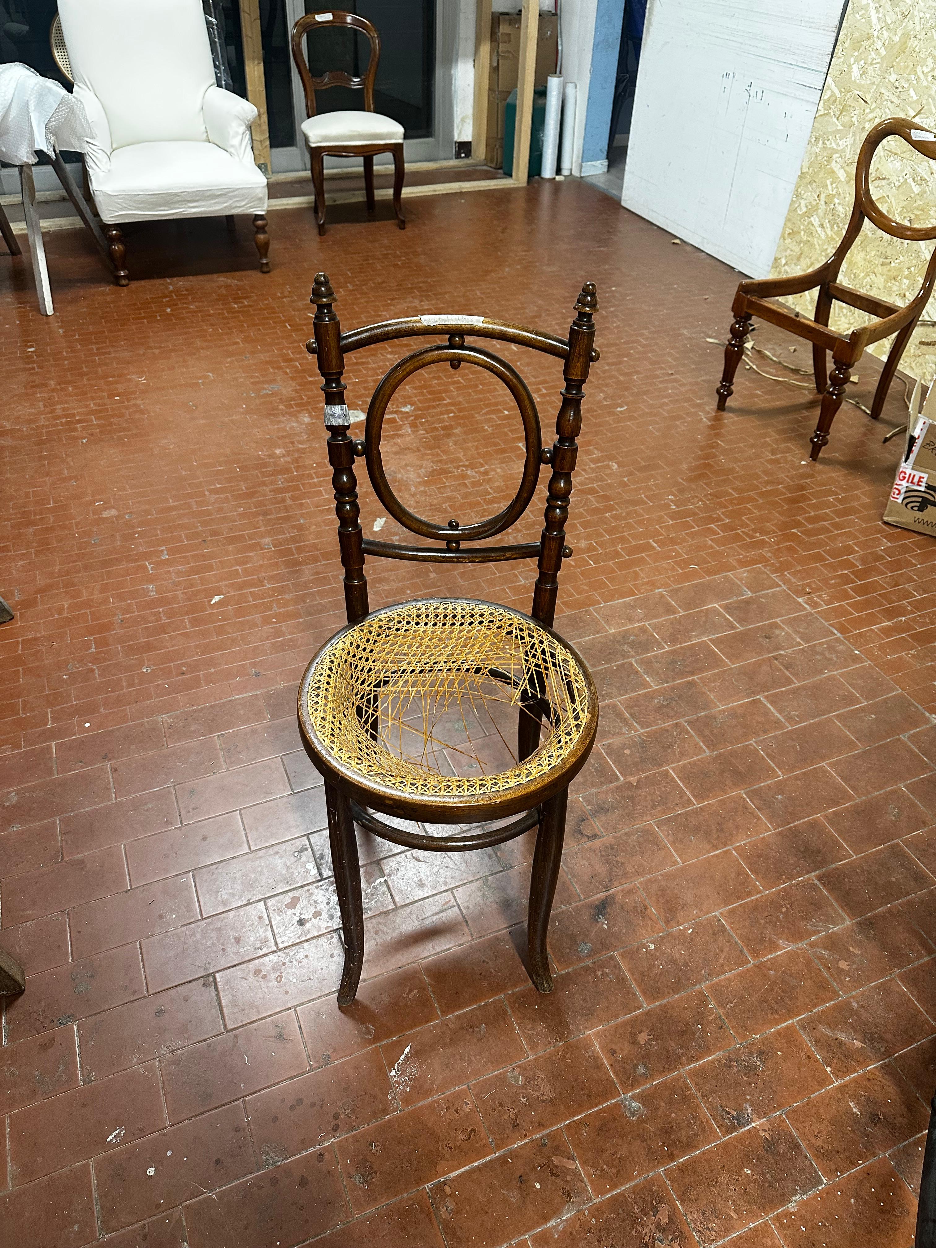 Sedia con paglia Vienna da riparare